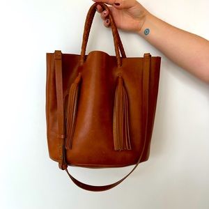 Madewell rope handle bucket bag